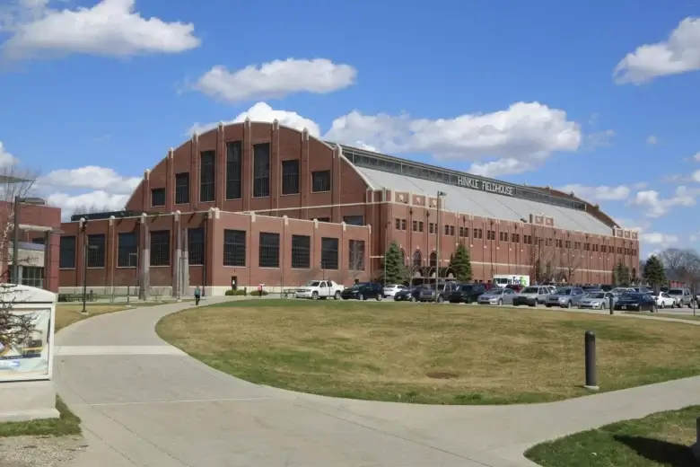 Vue extérieure du Hinkle Fieldhouse à Indianapolis