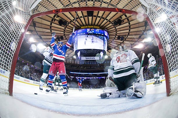 Match NHL des New York Rangers au Madison Square Garden