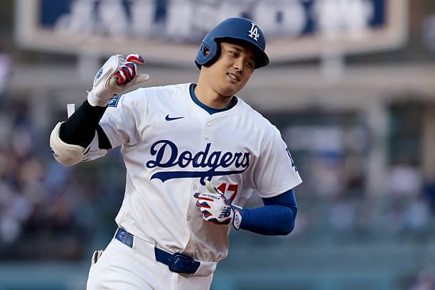 Shohei Ohtani en action avec les Los Angeles Dodgers lors d'un match de la saison 2025