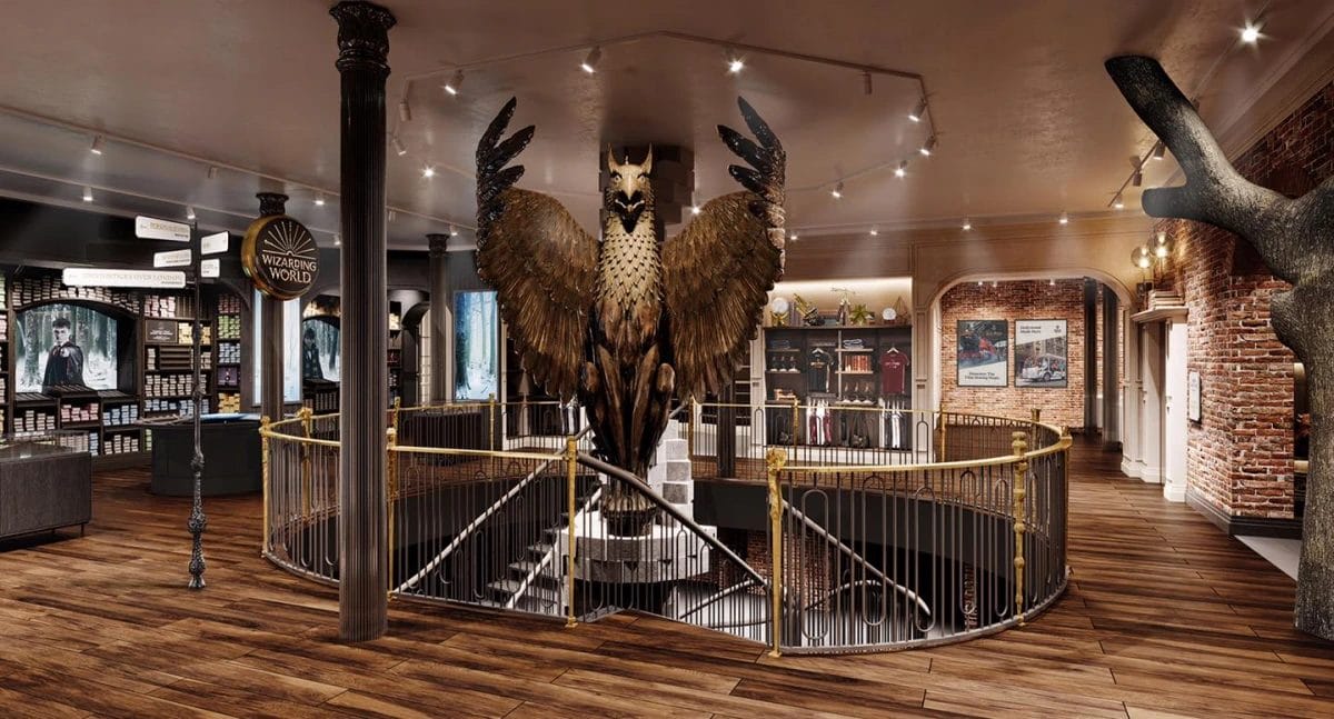 Boutique Harry Potter New York - décors immersifs et merchandising