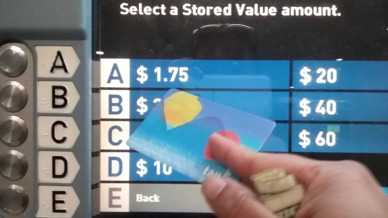 La TAP Card utilisée sur une borne Metro à Los Angeles (carte à 2 $ à l’achat)