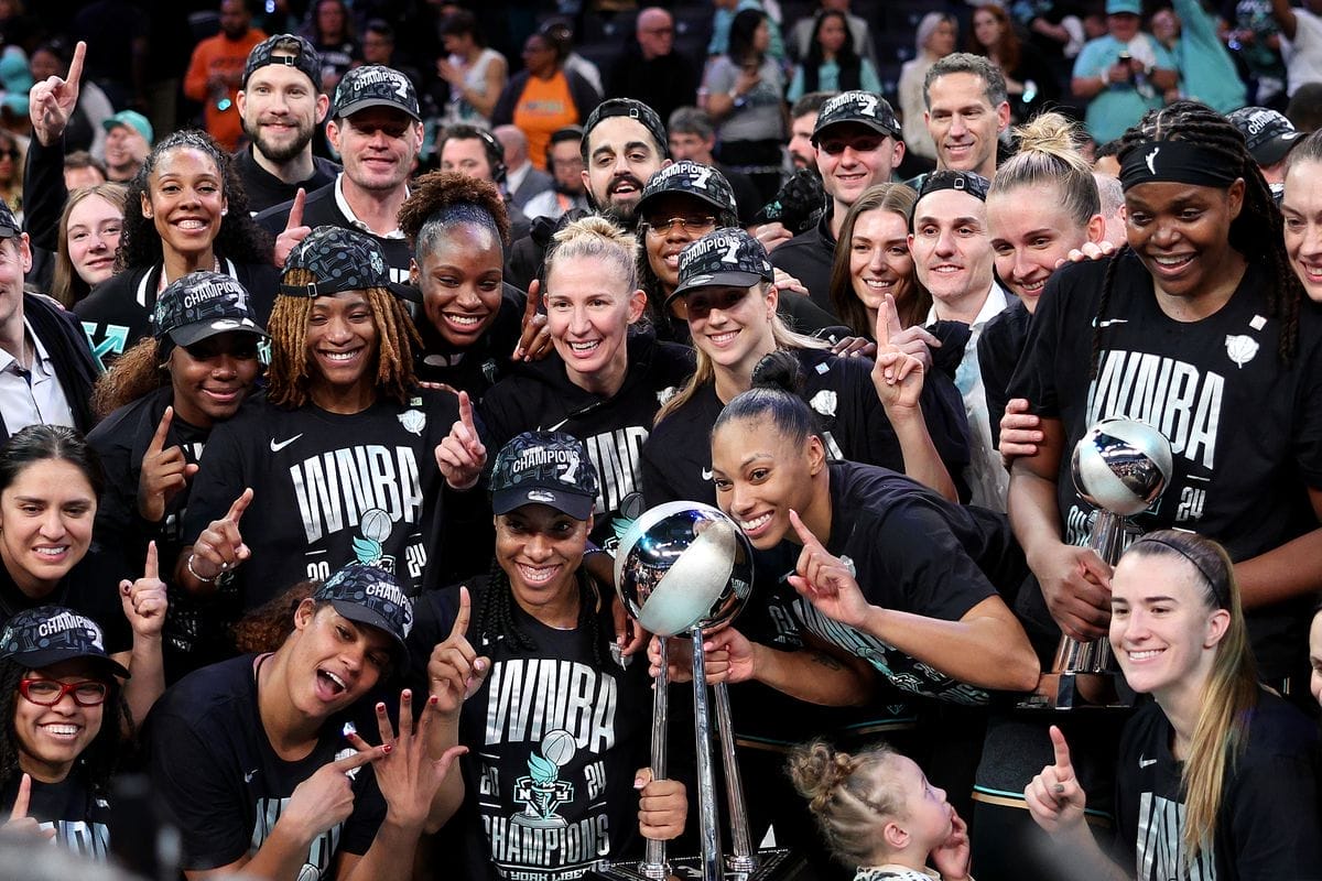 New York Liberty championnes WNBA 2024 au Barclays Center