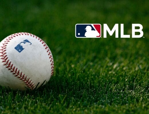 Balle de baseball MLB sur gazon illustrant le palmarès des champions MLB