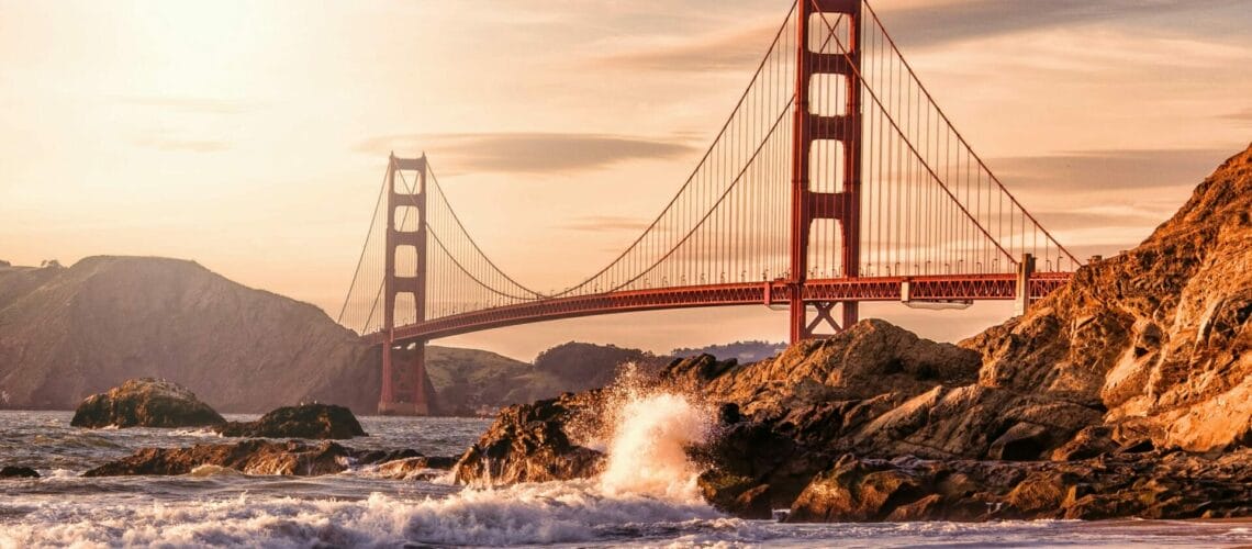 Golden Gate Bridge - pont de San Francisco - baker beach